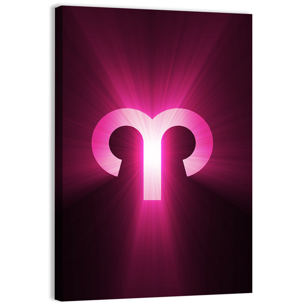 Radiant Aries Zodiac Emblem Wall Art
