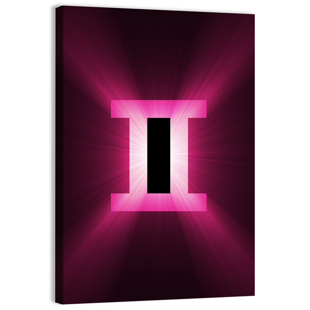 Radiant Gemini Symbol Wall Art