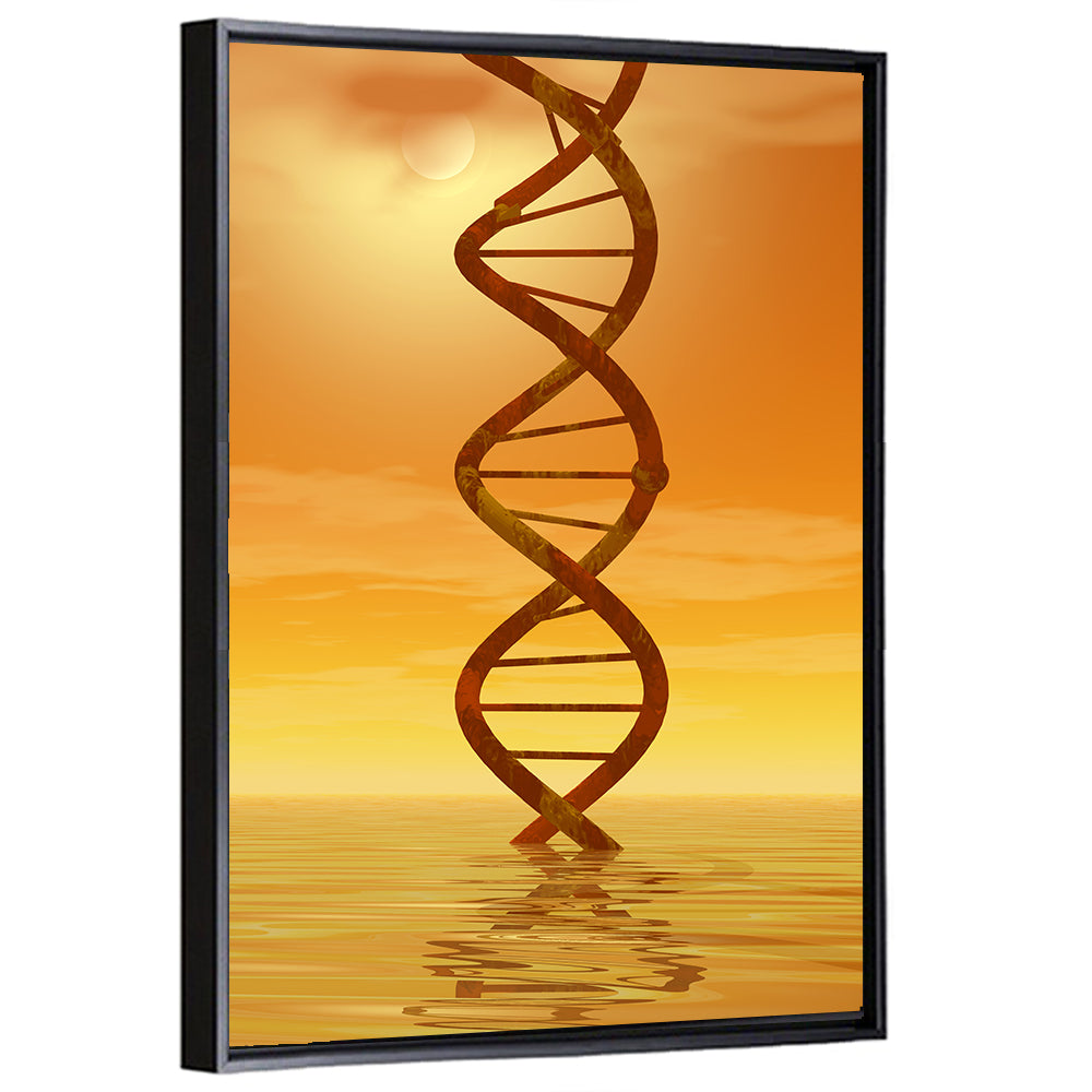 Dna Helix at Sunset Wall Art