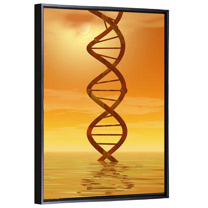 Dna Helix at Sunset Wall Art