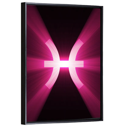 Magenta Pisces Symbol Wall Art