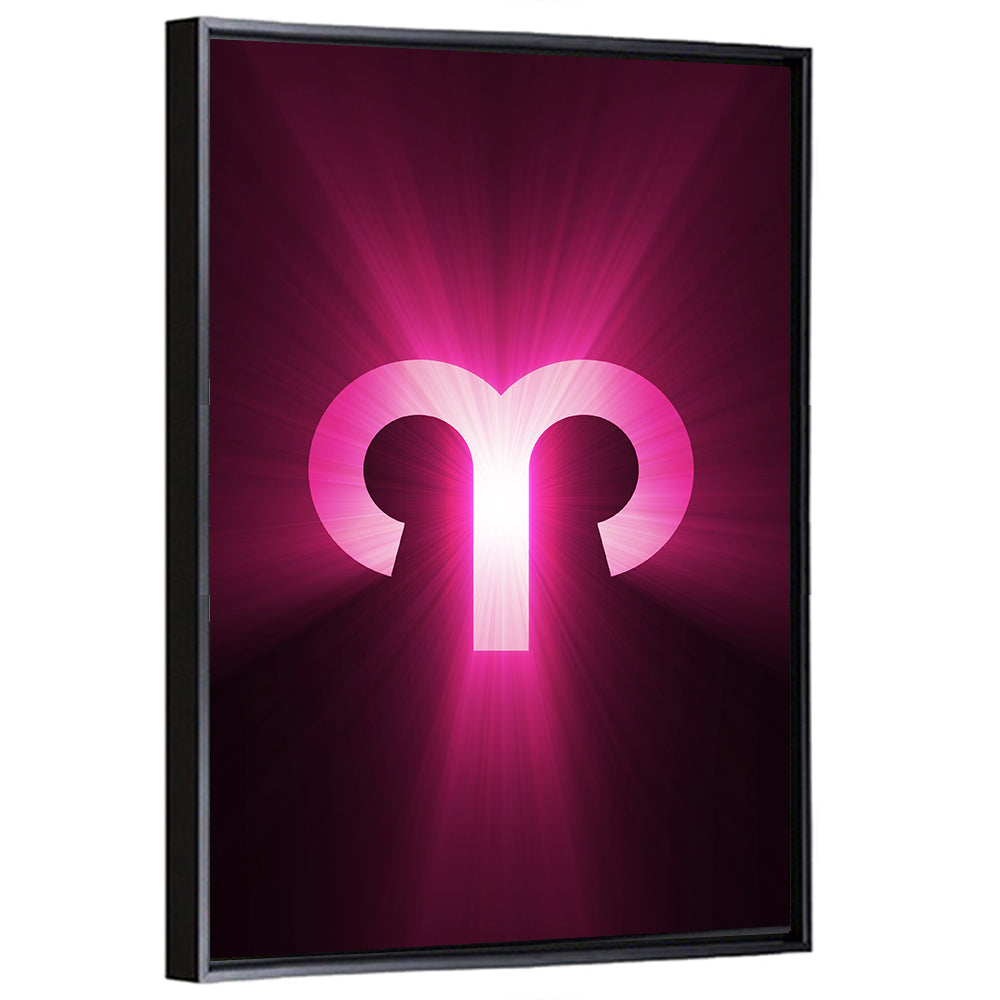 Radiant Aries Zodiac Emblem Wall Art