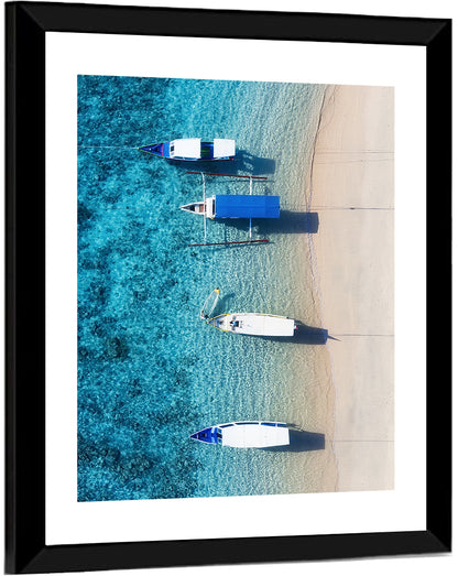 Gili Meno Aerial Seascape Wall Art
