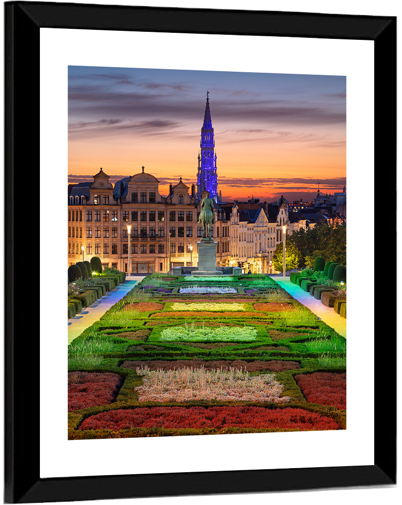 Mont Des Arts, Brussels at Dusk Wall Art