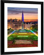 Mont Des Arts, Brussels at Dusk Wall Art