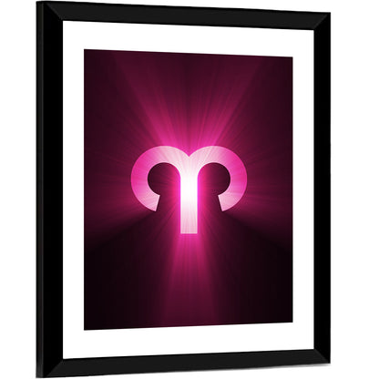 Radiant Aries Zodiac Emblem Wall Art