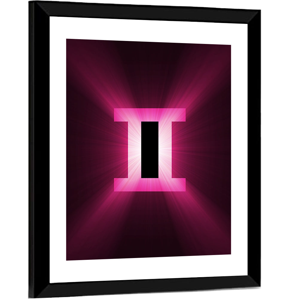 Radiant Gemini Symbol Wall Art