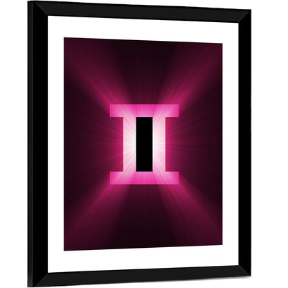 Radiant Gemini Symbol Wall Art