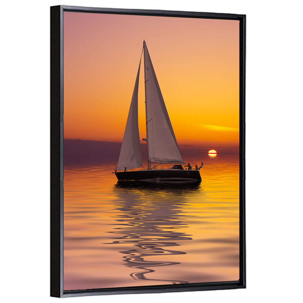 Sailboat Sunset Wall Art