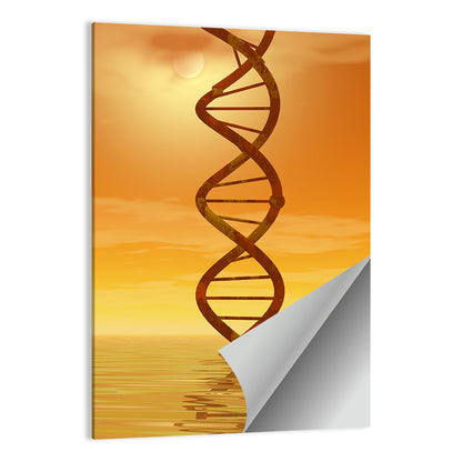 Dna Helix at Sunset Wall Art