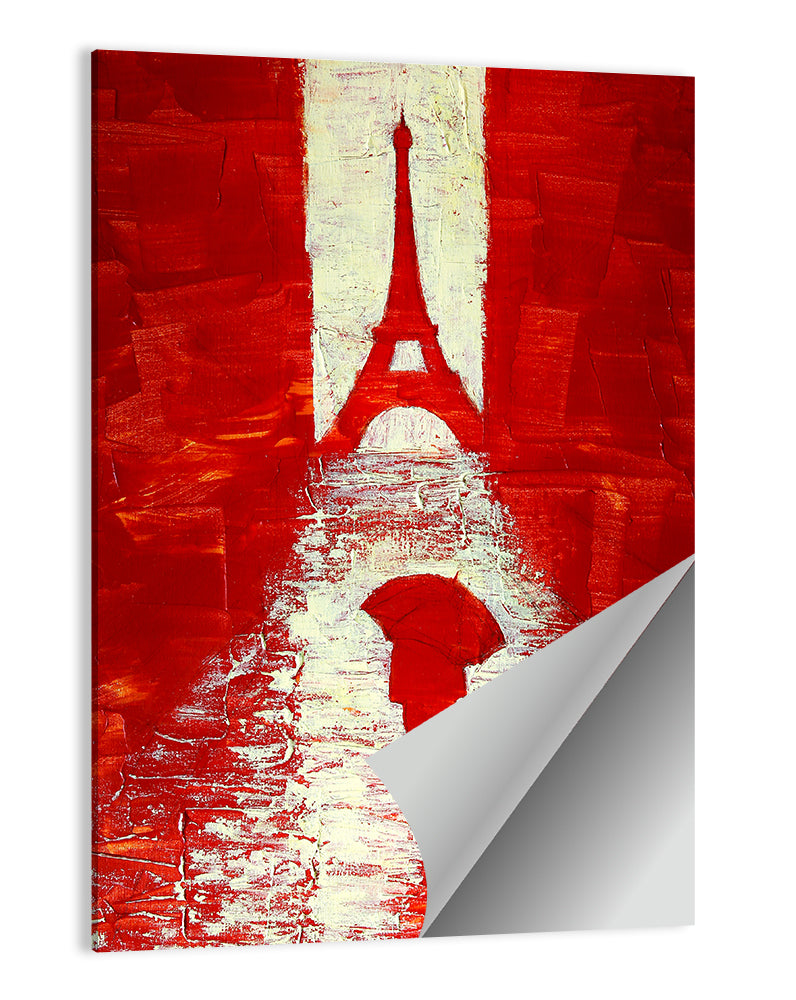 Rainy Paris Eiffel Tower Wall Art