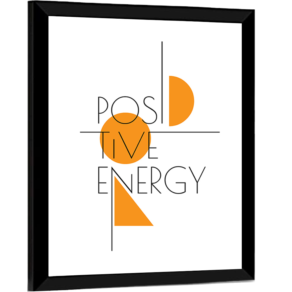 Positive Energy Typography Wall Art