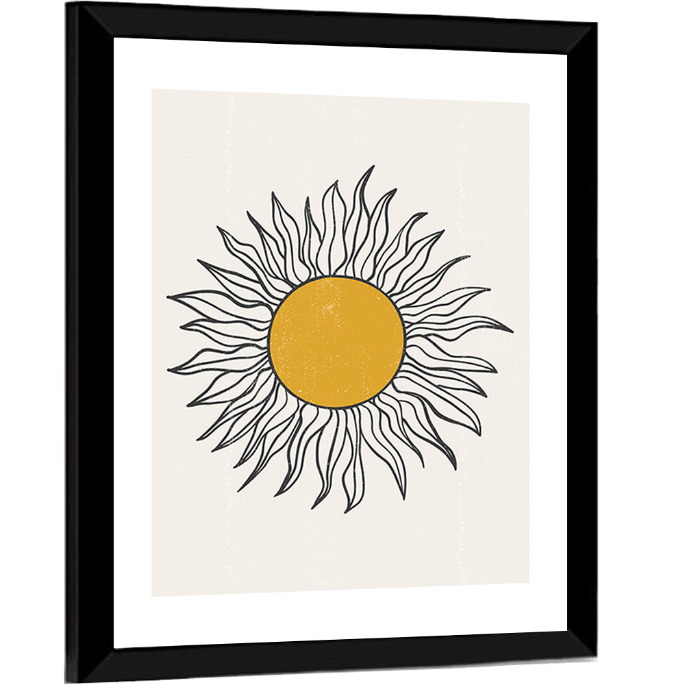 Textured Boho Sun Wall Art
