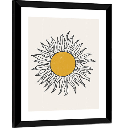 Textured Boho Sun Wall Art