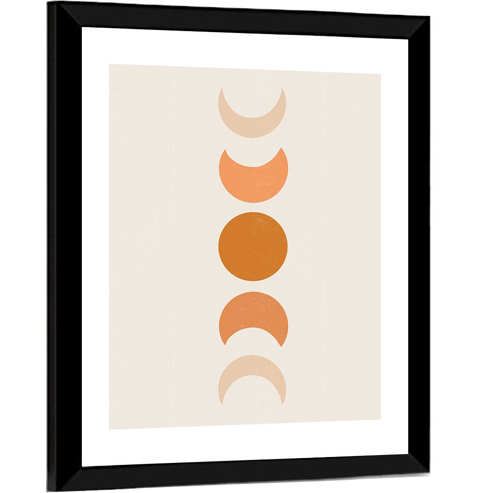 Textured Moon Phases Wall Art