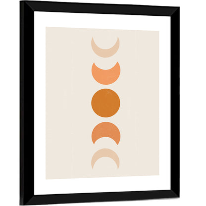 Textured Moon Phases Wall Art