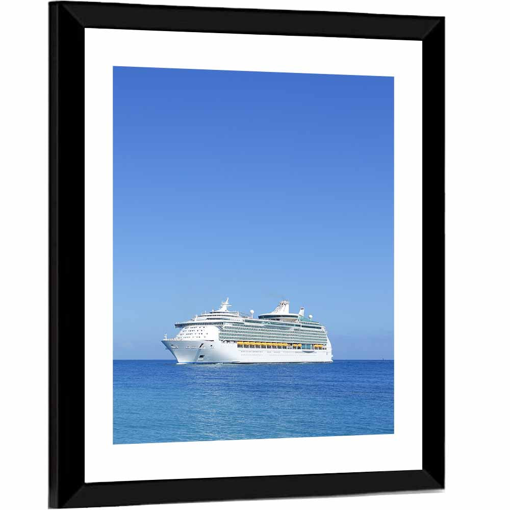 Cruise Ship in Open Sea Wall Art