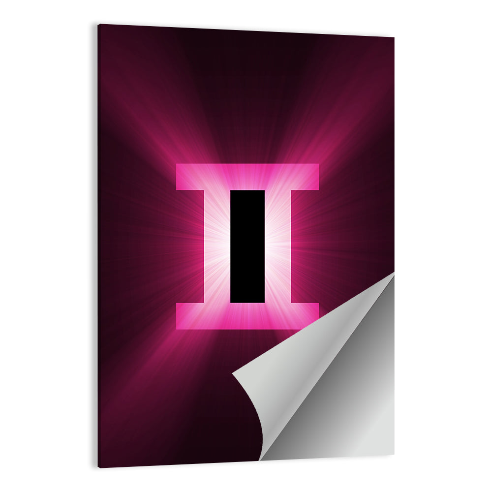 Radiant Gemini Symbol Wall Art