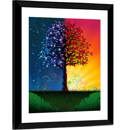 Tree of Day and Night Wall Art
