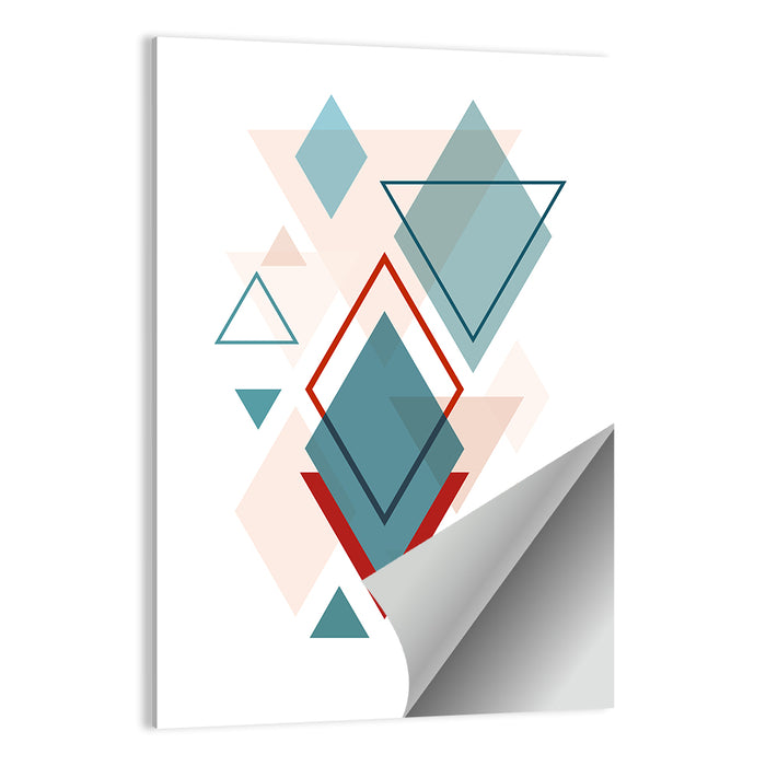Scandinavian Overlapping Diamonds Wall Art as a poster print