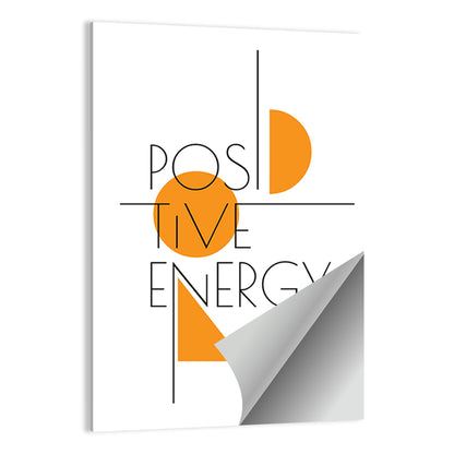Positive Energy Typography Wall Art