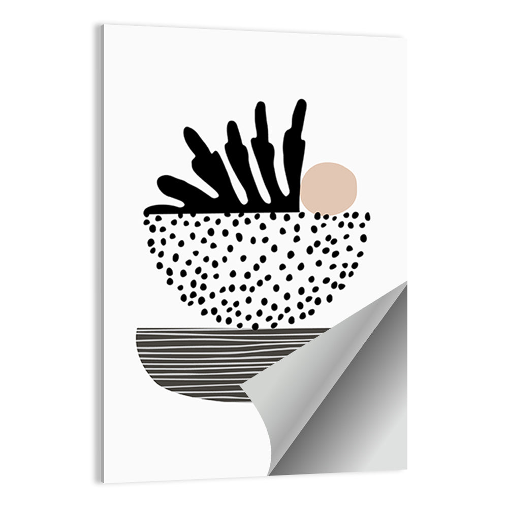 Palm Leaf with Stacked Bowls Wall Art