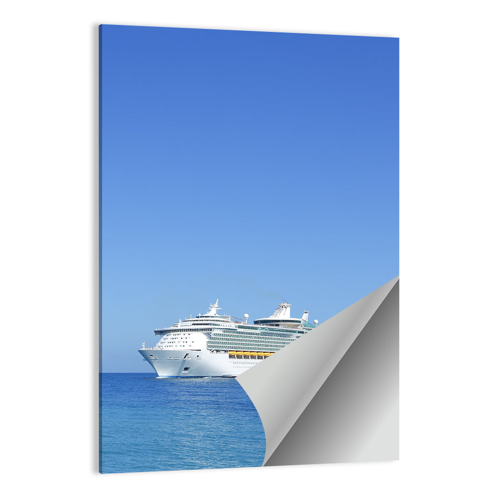 Cruise Ship in Open Sea Wall Art