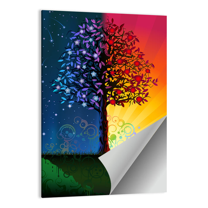 Tree of Day and Night Wall Art as a poster print