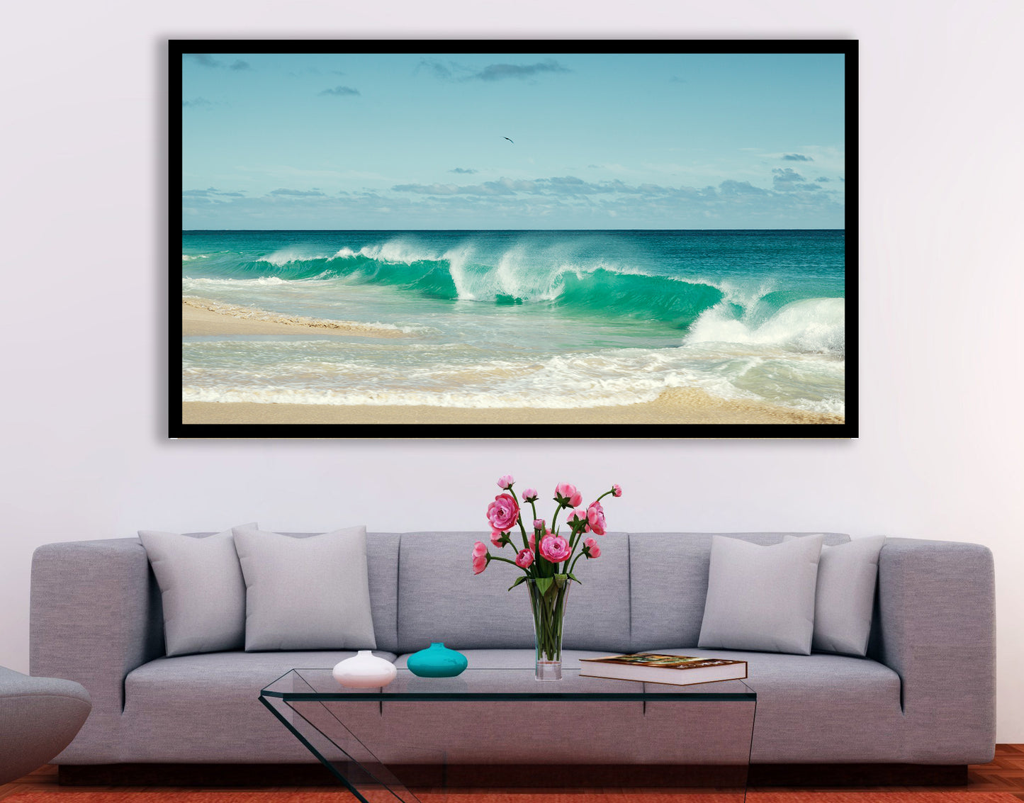Green Beach Wall Art