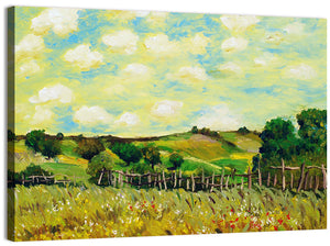 Farm Village Illustration Wall Art