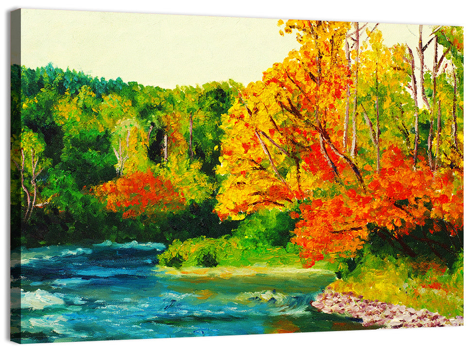 Maple River in Autumn Wall Art