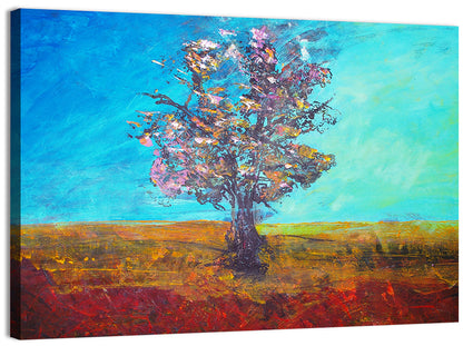 Lone Tree Illustration Wall Art
