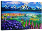 Alpine Lupine Meadow Landscape Wall Art