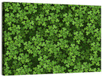 Emerald Shamrock Pattern Illustration Wall Art