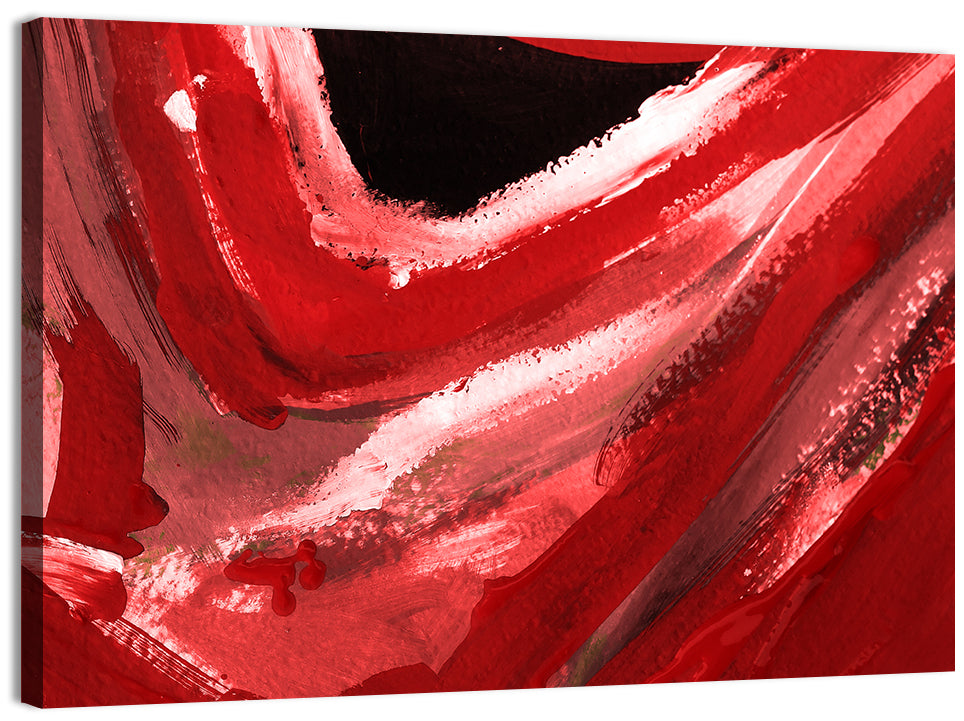 Crimson Void Abstract Wall Art, canvas print, landscape