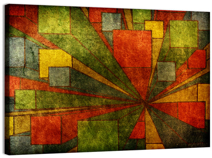 Radial City Cubes Wall Art