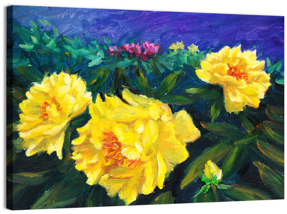 Yellow Peony Close-up Wall Art
