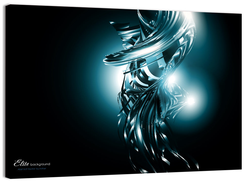 Metallic Ribbon Swirl Wall Art