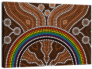 Dotted Rainbow Illustration Wall Art