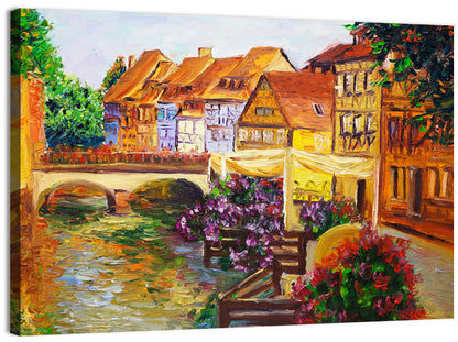Venetian Canal Oil Painting Wall Art