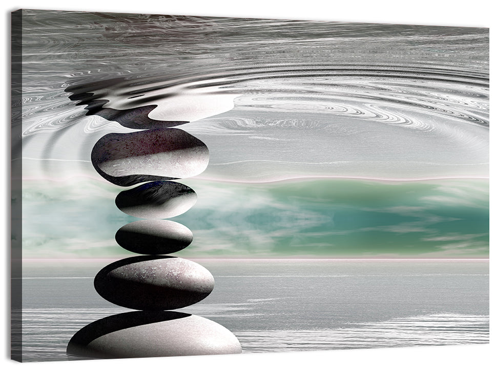 Zen Stones Reflection Wall Art