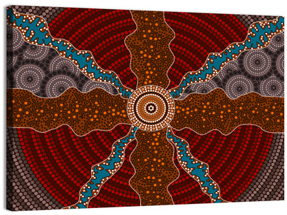 Radial Impact Dot Painting Wall Art