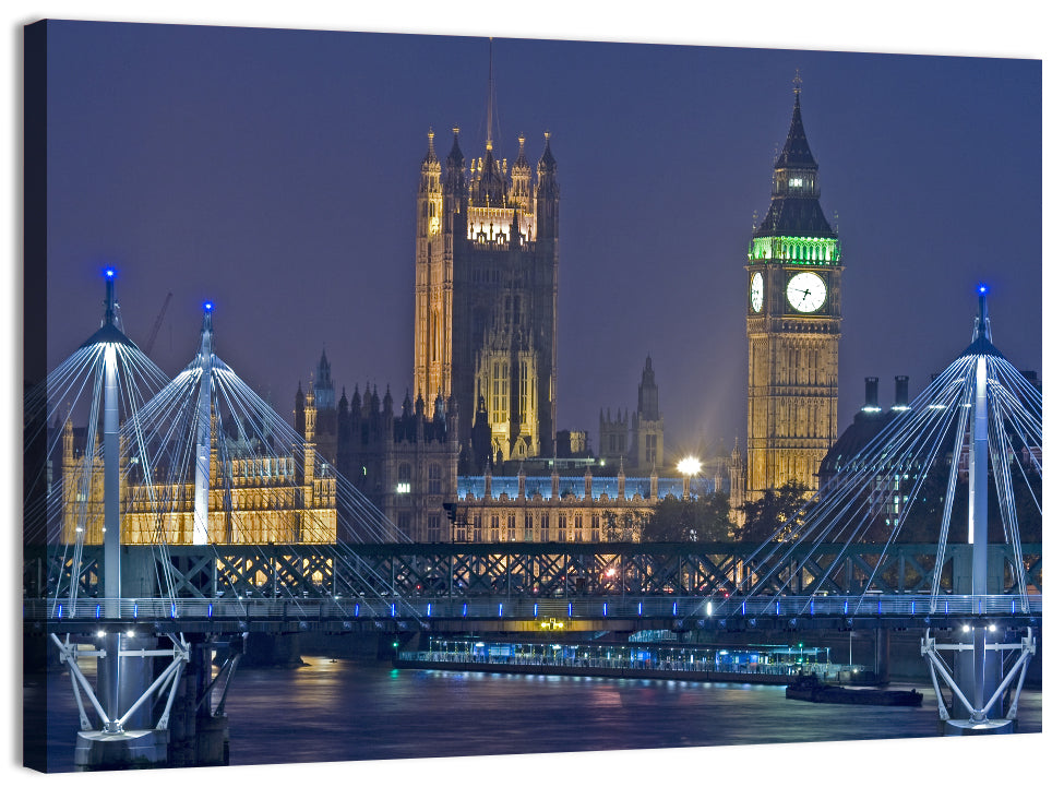 Big Ben Night Skyline Wall Art