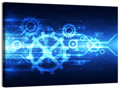 Central Gear Technology Abstract Wall Art