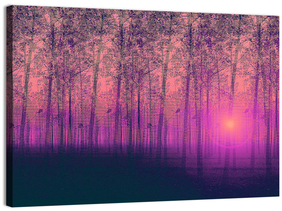 Foggy Poplar Grove Wall Art