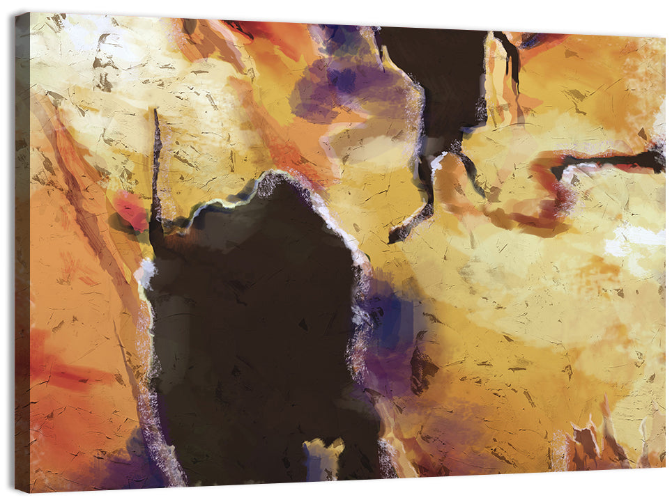Merging Continents Textured Abstract Wall Art