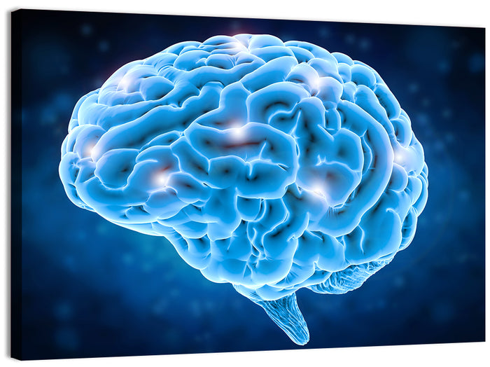 Brain Power Concept Wall Art as a canvas print