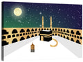 Kaaba Night Illustration Wall Art