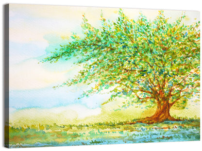 Summer Meadow Watercolor Illustration Wall Art