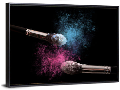 Powder Burst Makeup Brushes Wall Art